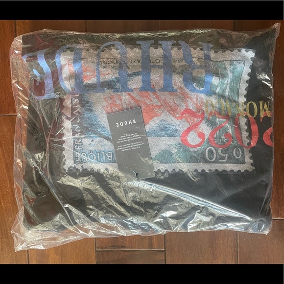 Rhude Stamp Hoodie in Black - Picture 2 of 5